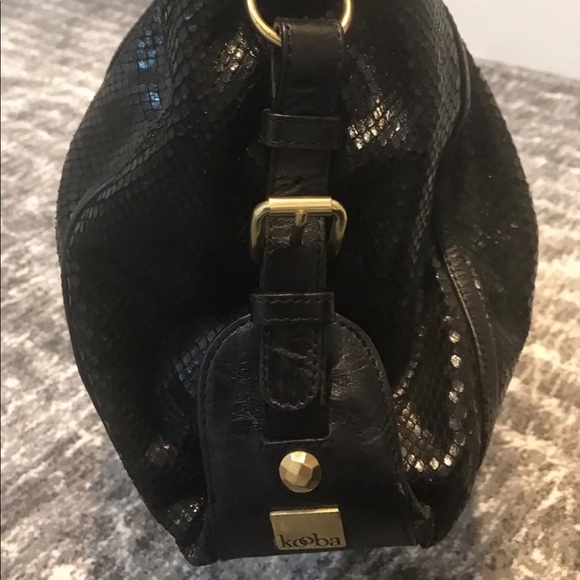 KOOBA Snake/ Leather Shoulder Handbag - Picture 5 of 8